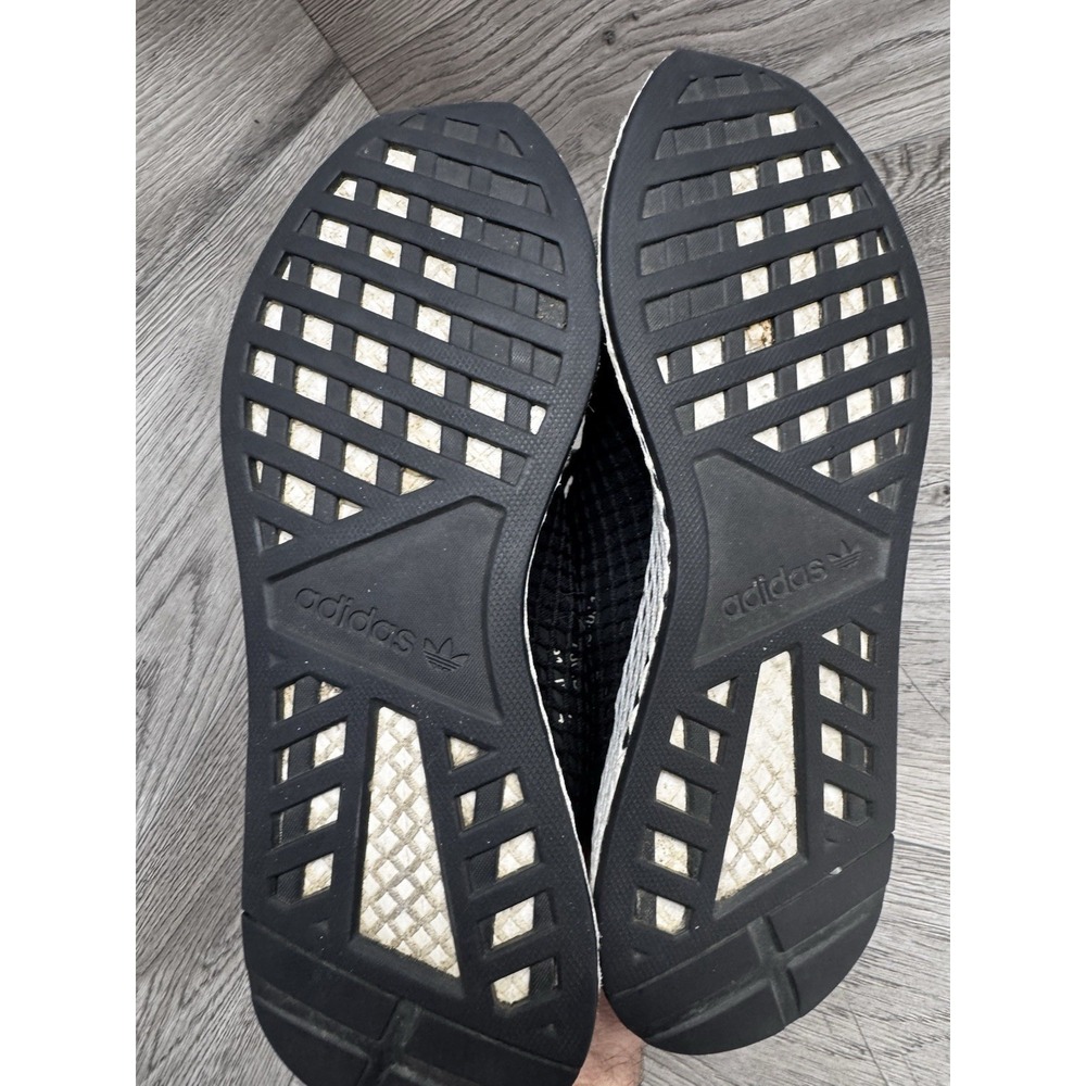 Adidas Deerupt Runner B37675 Black White Womens 10 Running Shoes Trefoil - Picture 5 of 8